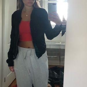 Black bomber jacket from Garage